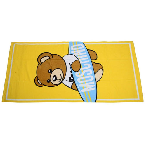 Yellow Surfer Bear Towel