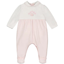 Load image into Gallery viewer, Pink &amp; White &#39;Fran Flower Babygrow