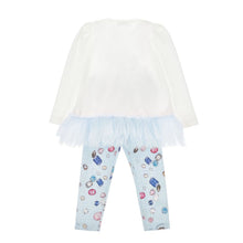 Load image into Gallery viewer, Blue Tulle "Stitch" Jewel Legging Set