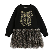 Load image into Gallery viewer, Black & Leopard Print "Juniper" Sweat Dress