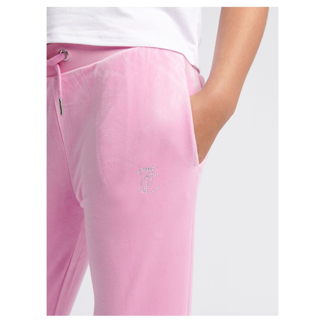 Pink velour tracksuit bottoms best sale