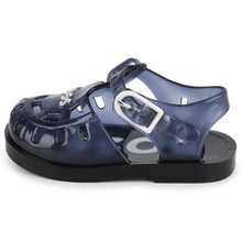 Load image into Gallery viewer, Navy Logo Jelly Sandals