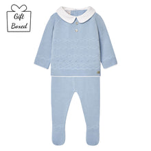 Load image into Gallery viewer, Blue knitted Set