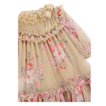 Load image into Gallery viewer, Sand Floral Tulle "Myrtisa" Dress