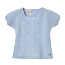 Load image into Gallery viewer, Blue knitted Shorts Set