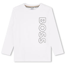 Load image into Gallery viewer, White LS Vertical Logo T-Shirt