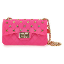 Load image into Gallery viewer, Pink & Gold Rhinestone Bag