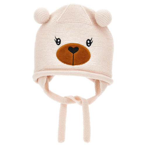 Pink Bear Knitted Hat