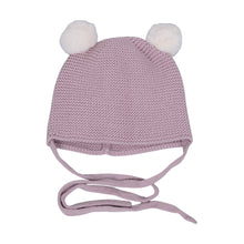 Load image into Gallery viewer, Powder Pink Knitted Bobble Hat