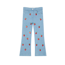 Load image into Gallery viewer, Strawberry Flare Jeans