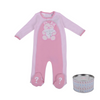 Pink Teddy Babygrow In Gift Tin