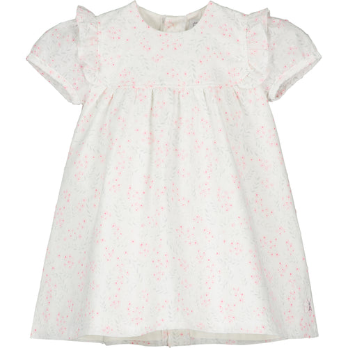Ivory Floral Frill Dress