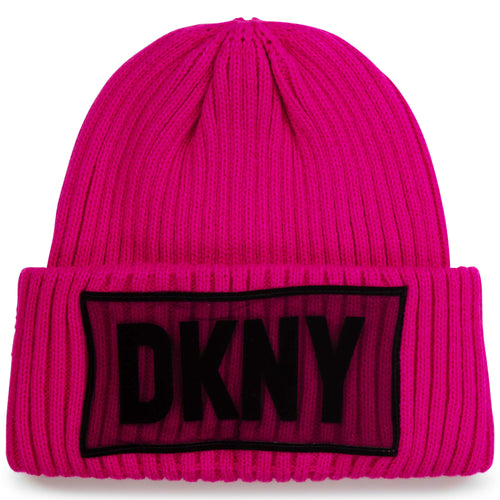 Bright Pink DKNY Ribbed Hat