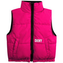 Load image into Gallery viewer, Black &amp; Pink Reversible Gilet