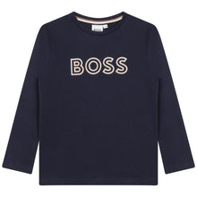 Load image into Gallery viewer, Navy Long Sleeve Logo Top