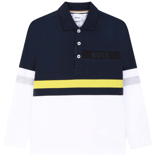 Navy & White Polo Shirt
