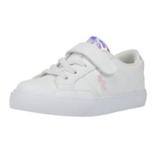 Load image into Gallery viewer, White Iridescent Velco Trainers