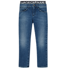Load image into Gallery viewer, Denim Logo Waistband Jeans