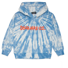Load image into Gallery viewer, Dsquared2 Blue &amp; White Tie Dye Hoodie
