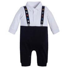 Load image into Gallery viewer, White &amp; Navy Babygrow In Gift Tin