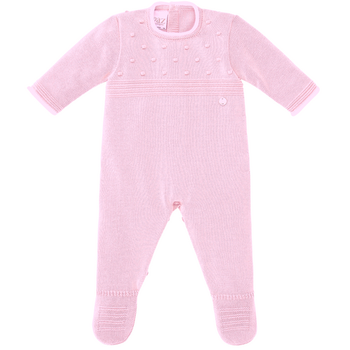 Pink Knitted Babygrow