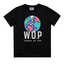 Load image into Gallery viewer, Black Multi Colour World Logo T-shirt
