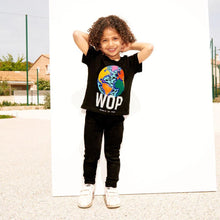 Load image into Gallery viewer, Black Multi Colour World Logo T-shirt