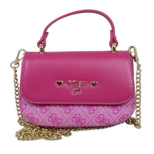 Girls Pink Crossbody Flap Handbag