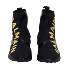 Load image into Gallery viewer, Black &amp; Gold Sock Boots