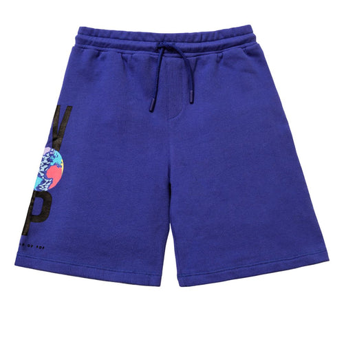 Purple Printed WOP logo  Shorts