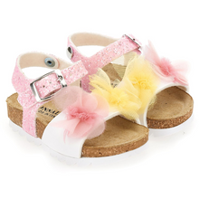 Load image into Gallery viewer, Pink &amp; Yellow Sandals