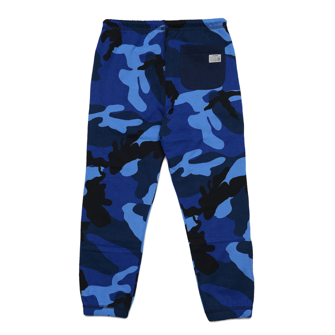 Blue camouflage joggers sales