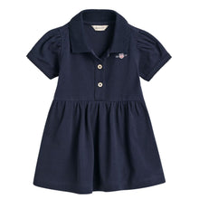 Load image into Gallery viewer, Navy Frill Logo Dress