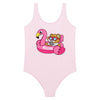 Pink Flamingo Bear Swimsuit