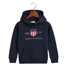 Load image into Gallery viewer, Navy Shield Logo Hoodie