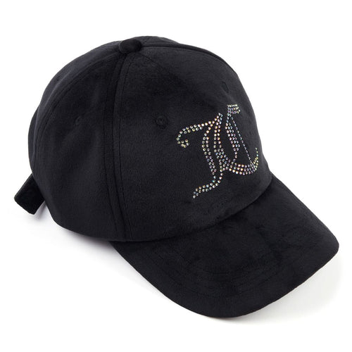 Black Diamante Cap