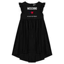 Load image into Gallery viewer, Black &#39;In Love We Trust&#39; Heart Poplin Dress