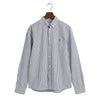 White & Navy Striped Shirt