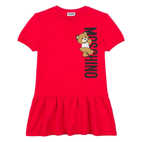 Red Bear Logo Frill Dress