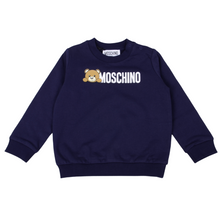 Load image into Gallery viewer, Navy Bear Logo Sweat Top