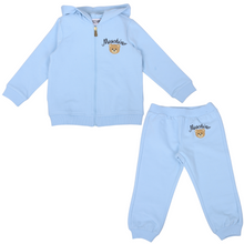 Load image into Gallery viewer, Blue Scripted Logo Bear Tracksuit