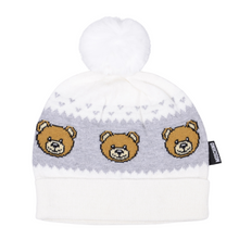 Load image into Gallery viewer, Ivory Baby Bear Pom Pom Hat