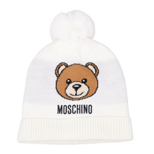 Load image into Gallery viewer, Ivory Bear Pom Pom Hat