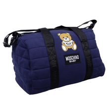 Load image into Gallery viewer, Navy Teddy Changing Bag &amp; Mat