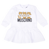 White Baby Bear Logo Dress