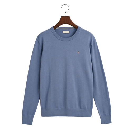 Blue Crew Neck Knit Jumper