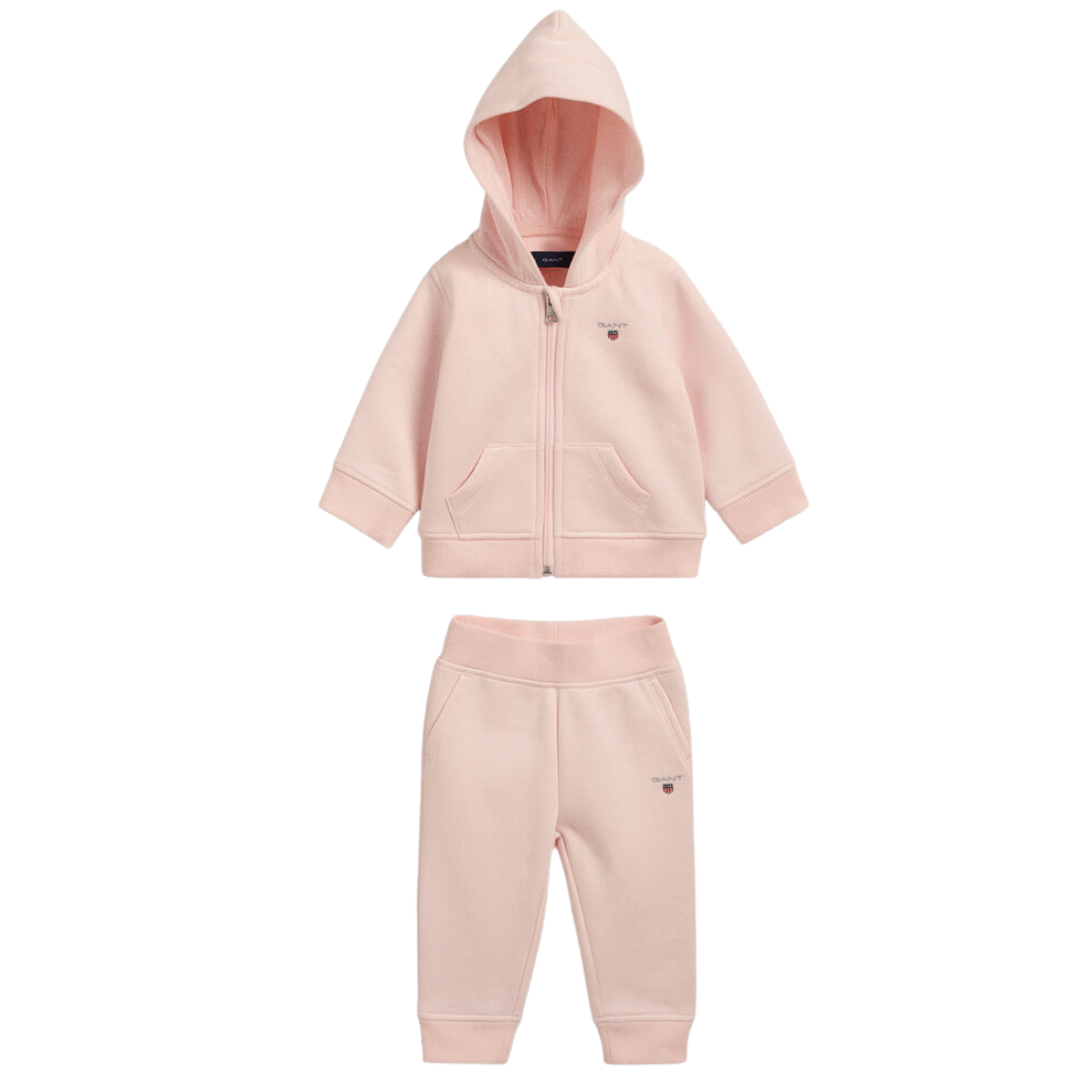 Baby pink top adidas tracksuit
