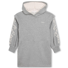 Load image into Gallery viewer, Grey Embroidered Sweat Dress