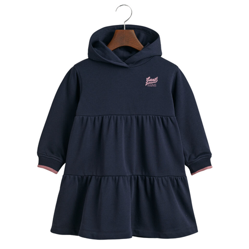 Navy Hooded Sweat Dress