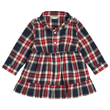 Load image into Gallery viewer, Navy &amp; Red Checked Dress